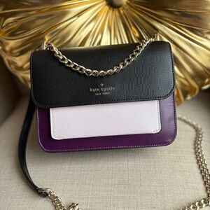 Kate Spade Black and Purple Crossbody Bag